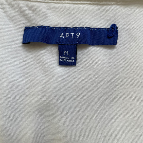 Apt 9 Shirt Women Petite Large White Layered Flowy Draped Fairy Paper White Top - Picture 5 of 10